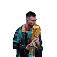 ملصق ليونيل ميسي يقبل كأس العالم 2022 | البشت العربي | فينيل أسطوري