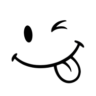 ملصق سمايلي الغمزة المرح | تصميم مينيماليست | فينيل تعبيري