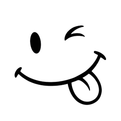 ملصق سمايلي الغمزة المرح | تصميم مينيماليست | فينيل تعبيري