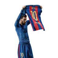 ملصق أيقوني | ليونيل ميسي يرفع قميصه رقم 10 | لحظة الكلاسيكو الخالدة