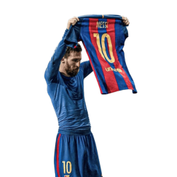 ملصق أيقوني | ليونيل ميسي يرفع قميصه رقم 10 | لحظة الكلاسيكو الخالدة