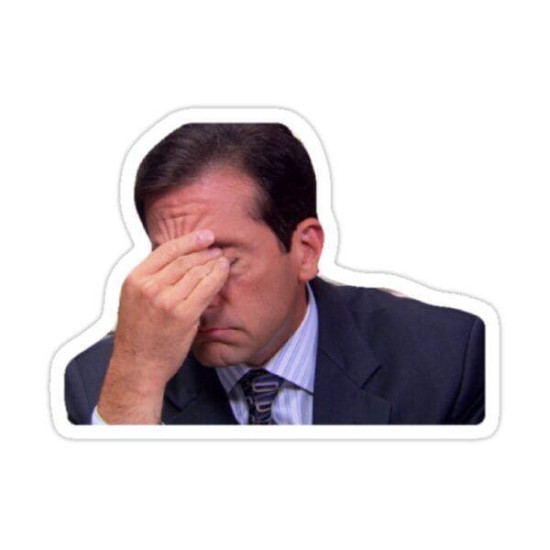 ملصق مايكل سكوت من مسلسل The Office بلقطة Facepalm الشهيرة