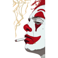 ملصق فني لشخصية الجوكر | دمعة الحزن والدخان