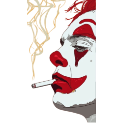 ملصق فني لشخصية الجوكر | دمعة الحزن والدخان