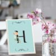 لوحة اهداء بعبارة H