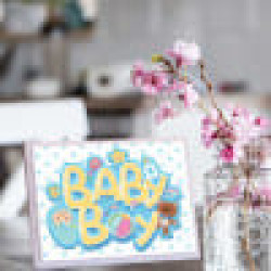 لوحة اهداء بعبارة BABY BOY