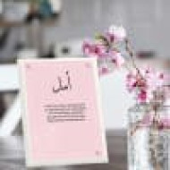 لوحة اهداء بعبارة امل