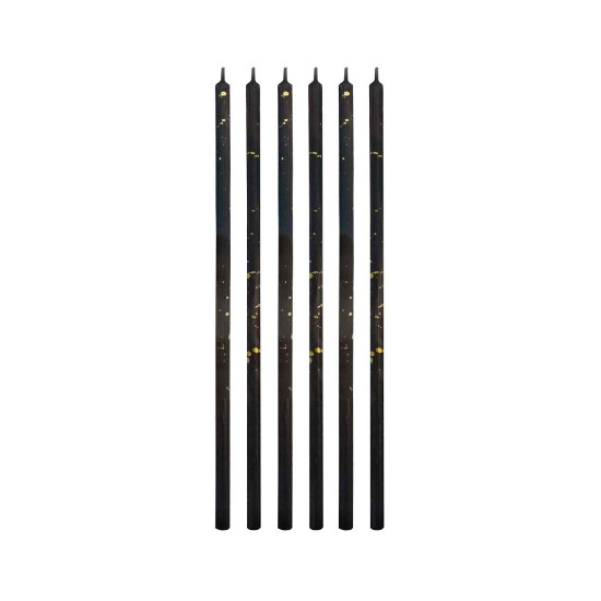 شموع عيد ميلاد رخامي 6 شمعات على كيكة عيد الميلاد