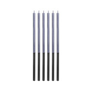 شموع عيد ميلاد بلاتنيوم ازرق 6 شمعات