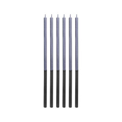 شموع عيد ميلاد بلاتنيوم ازرق 6 شمعات