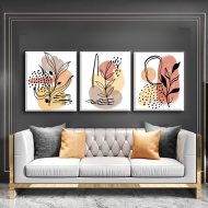 طقم لوحات كانفس جدارية بتصميم عصري جميل متعددة الألوان