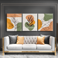 طقم لوحات كانفس جدارية بتصميم عصري جميل متعددة الألوان