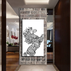 لوحة كانفس جدارية جميلة على شكل حصان أيه "واتبعو ماتتلو الشياطين على ملك سليمان "