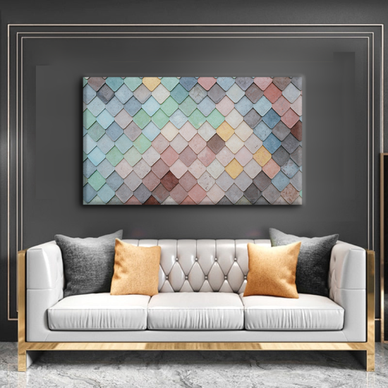 لوحة كانفس جدارية متعددة الألوان جذابة – تصميم عصري