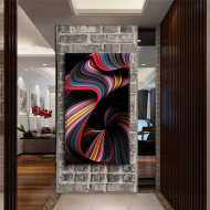 لوحة كانفس جدارية طولية متعددة الألوان الجذابة