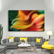 لوحة كانفس جدارية عرضية متموجة وعديدة الالوان