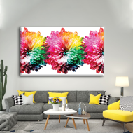 لوحة كانفس جدارية عرضية بورد متعدد الالوان