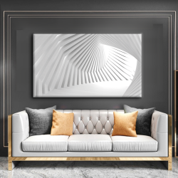 لوحة كانفس جدارية جميلة بتصميم متدرج بألوان ألأبيض وألرمادي