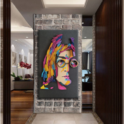 لوحة كانفس جدارية وجه أمرأة متعددة ألألوان