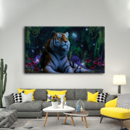لوحة كانفس جدارية جميلة "تايجر" متعددة الالوان