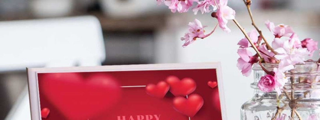 لوحة Happy Valentine Day يا عيوني – هدية رومانسية مميزة