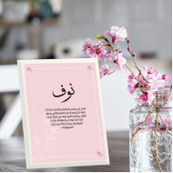 لوحة اهداء بعبارة نوف