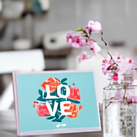 لوحة اهداء بعبارة LOVE