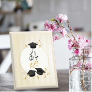 لوحة اهداء بعبارة مبارك التخرج