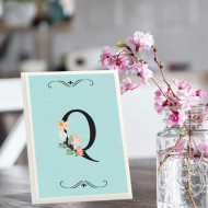 لوحة اهداء بعبارة Q