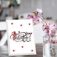 لوحة اهداء بعبارة عيد فلانتاين سعيد