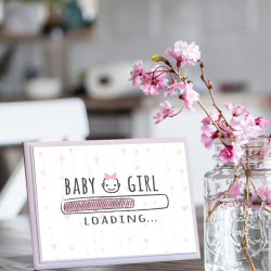 لوحة اهداء بعبارة baby girl