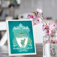 لوحة اهداء بشعار ليفربول