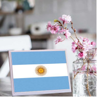 لوحة اهداء بعلم الارجنتين