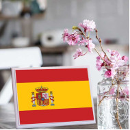 لوحة اهداء بعلم اسبانيا