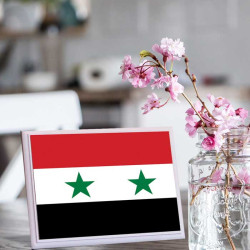 لوحة اهداء بعلم سوريا