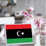 لوحة اهداء بعلم ليبيا