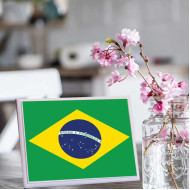 لوحة اهداء بعلم البرازيل